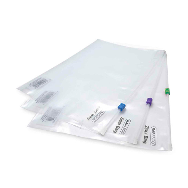 Pochette transparente Rapesco avec fermeture clair en plastique